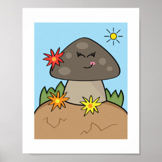 Mushroom Design #2 Illustration Print Kids