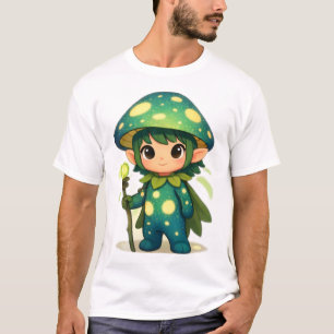 Mushroom Elf Wizard Cute Forest Fairy T-Shirt