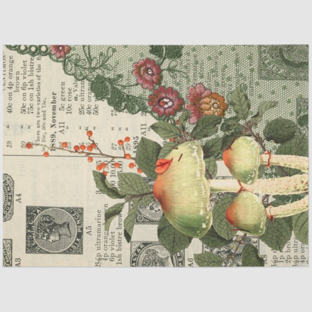 Mushroom Ephemera Design Series #11 Tissue Paper (Front)