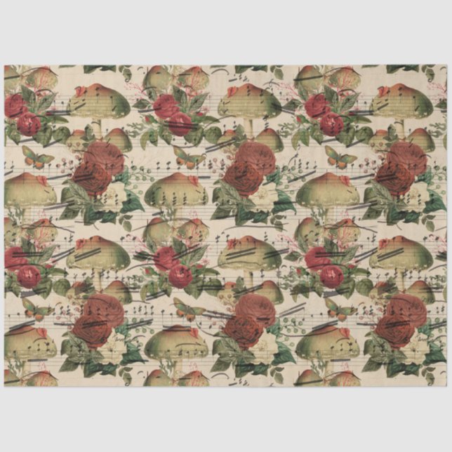 Mushroom Ephemera Design Series #8 Tissue Paper (Front)