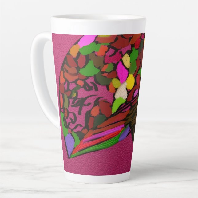 Mushroom Face Character Art Large Mug (Left Angle)