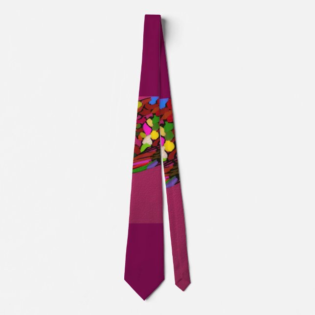 Mushroom Face Character Art Scarf Tie (Front)