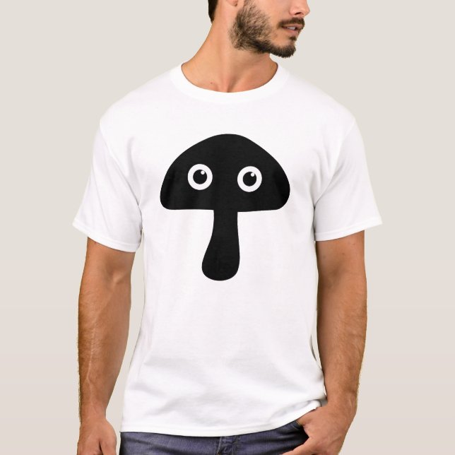 Mushroom Face Silhouette  T-Shirt (Front)