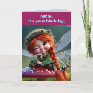 MUSHROOM FAIRY BIRTHDAY CARD