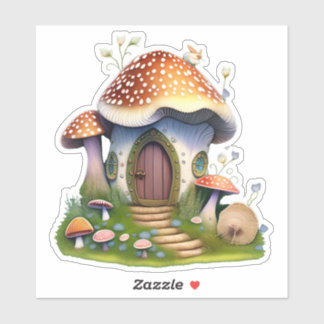 Mushroom Fairy House Sticker
