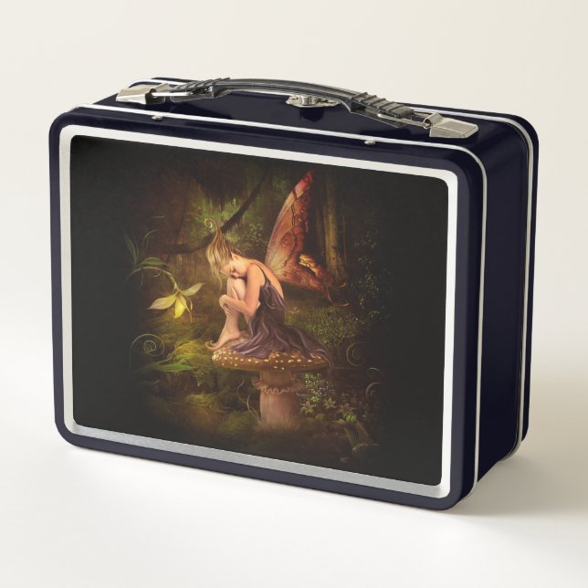mushroom fairy metal lunch box (Back)