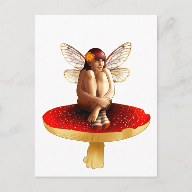 Mushroom fairy postcard (Front)