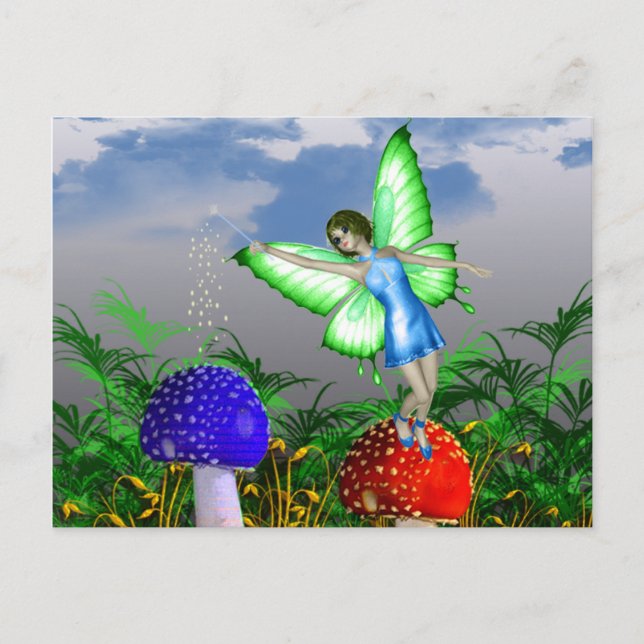 Mushroom Fairy Postcard (Front)