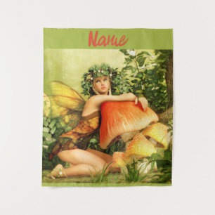 Mushroom fairy Thunder_Cove Tapestry