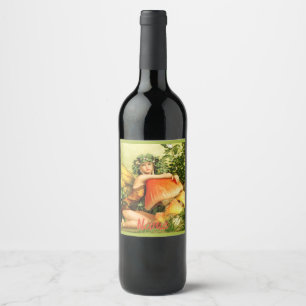 Mushroom fairy Thunder_Cove  Wine Label