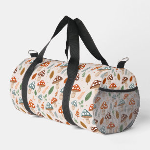 Mushroom, Fall foliage, Nature Patten  Duffle Bag