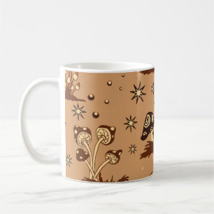Mushroom fantasy, vintage forest wallpaper. coffee mug