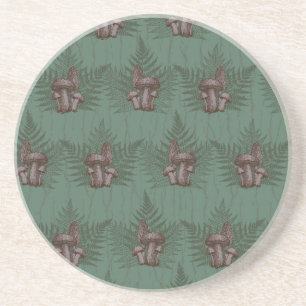 Mushroom Fern Forest Coaster