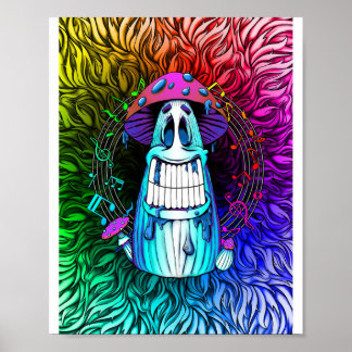 Mushroom Fest — Psychedelic Mushroom Art Poster