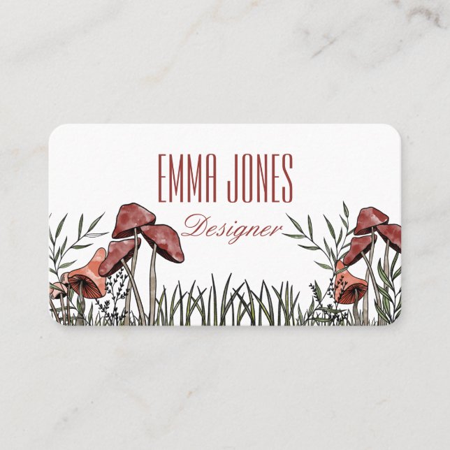 Mushroom Field    Business Card (Front)