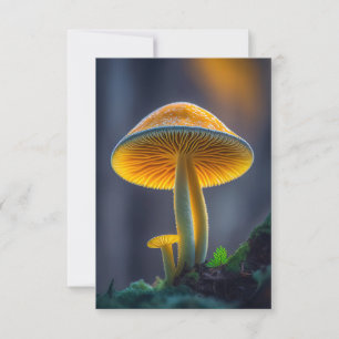 Mushroom Forest Calm Tranquil Nature Peaceful Zen Thank You Card