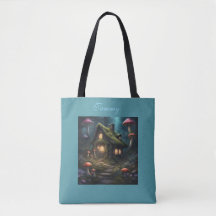 Mushroom Forest Cottage Summer Tote bag