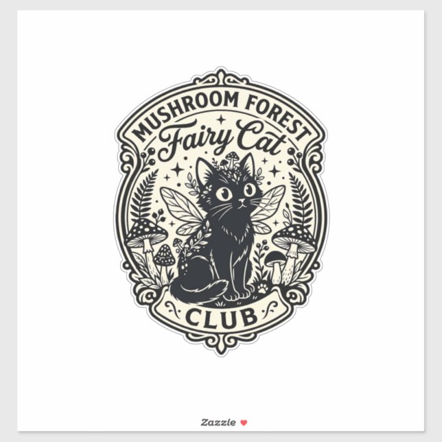 Mushroom Forest Fairy Cat Funny Cat Graphic - Mush (Sheet)