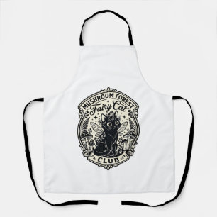 Mushroom Forest Fairy Cat Funny Cat Graphic - Mush Apron