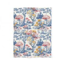 Mushroom Forest in Toile De Jouy