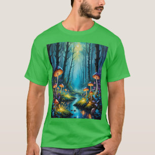 Mushroom Forest Magic Glow Scene Tee