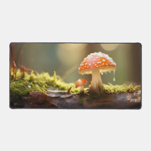 Mushroom Forest Nature Serene Tranquil Desk Mat