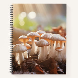Mushroom Forest Nature Serene Tranquil Notebook