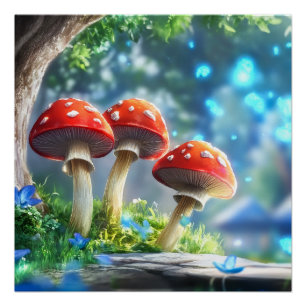Mushroom Forest Poster