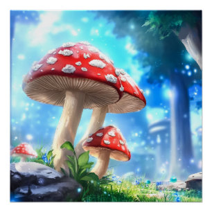 Mushroom Forest Poster