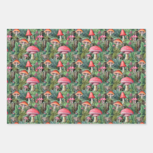 Mushroom forrest wrapping paper