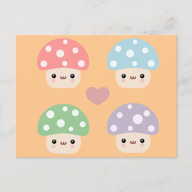 Mushroom Friends Postcard (Front)