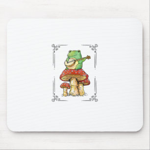 Mushroom Frog Goblincore Mycology Artistic Design Mouse Pad