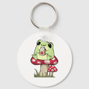 Mushroom Frog Goblincore Mycology Creative Style Key Ring