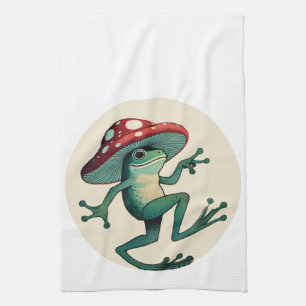 Mushroom Frog Tea Towel