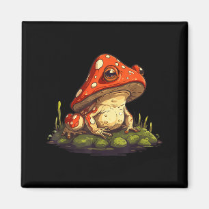 Mushroom Frog Toadstool Nature Aesthetic Cottageco Magnet