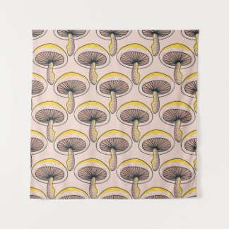 Mushroom Garden: Vintage Nature Pattern Tapestry