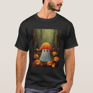 Mushroom Ghost In The Forest Gothic Halloween Wome T-Shirt