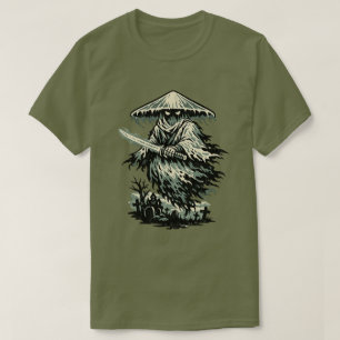 Mushroom Ghost Ronin — Halloween Spirit Warrior T-Shirt