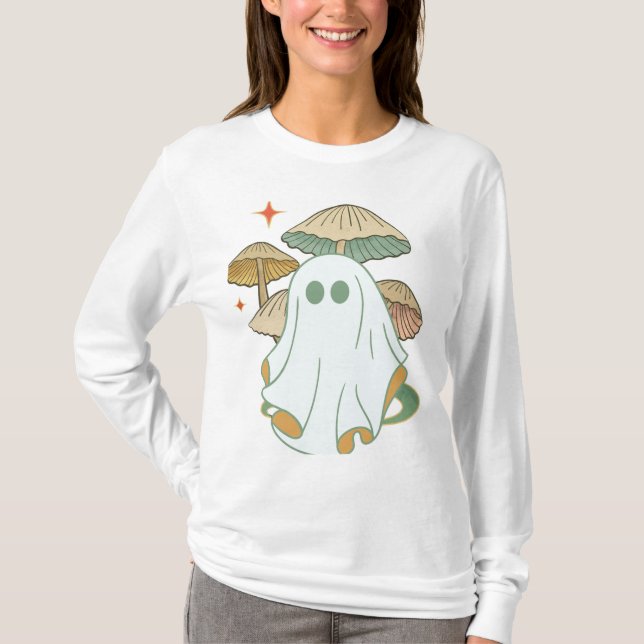Mushroom Ghost Vintage  T-Shirt (Front)