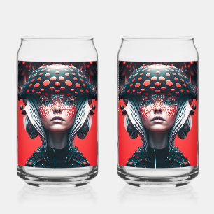 Mushroom girl 1 can glass