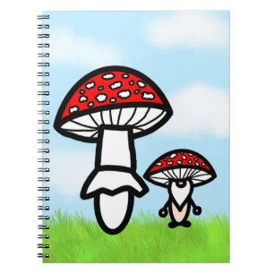 Mushroom Gnome with Mushroom Notebook