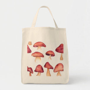 Mushroom grocery tote bag