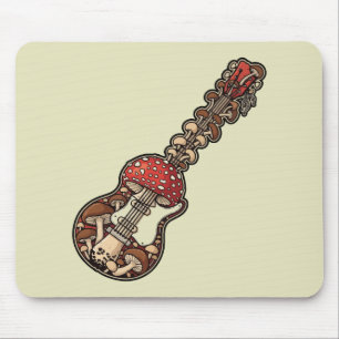 Mushroom Guitar Mouse Pad