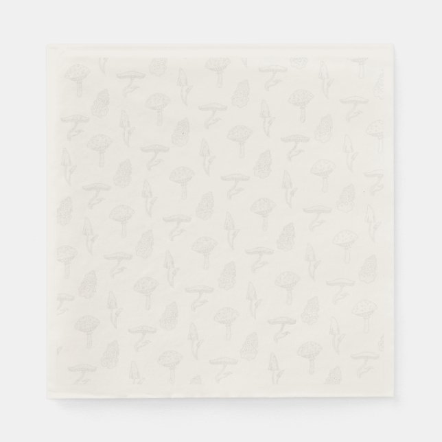 Mushroom Harvest Napkin - Muted (Front)