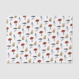 Mushroom Harvest Tissue Paper - White