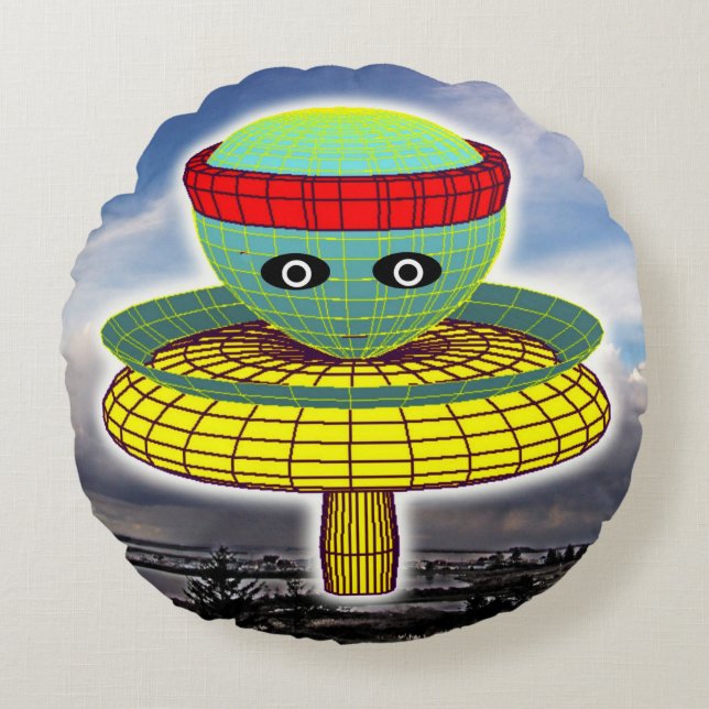 Mushroom Head  Round Cushion (Front)