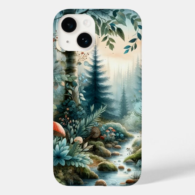 Mushroom Hollow Nature Forest Creek Case-Mate iPhone Case (Back)