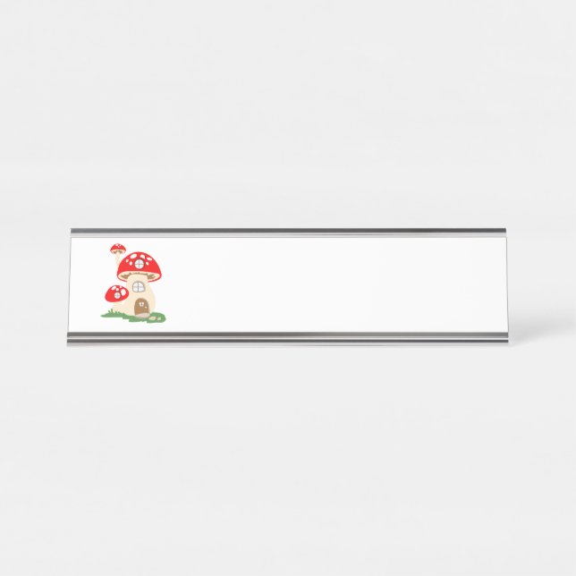 Mushroom House Desk Name Plate (Front)