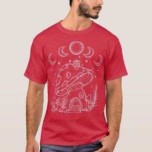 Mushroom House Fairy Fantasy Toadstool Cute Shroom T-Shirt