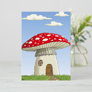 Mushroom House Invitation
